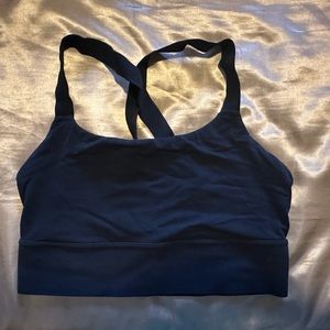 Athleta Warriors Navy Blue Sports Longline Bra Size M